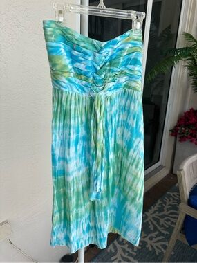 Pineapple Palm Beach Strapless Dress - M
